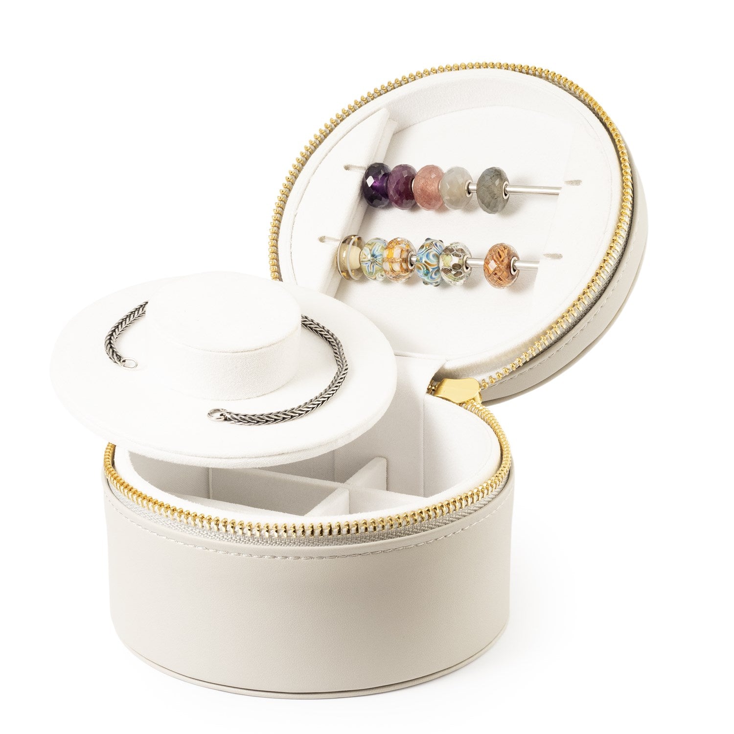 「【本物・刻印あり】TROLLBEADS トロルビーズ （美品3個セット ） Bead Box, Sand – Trollbeads