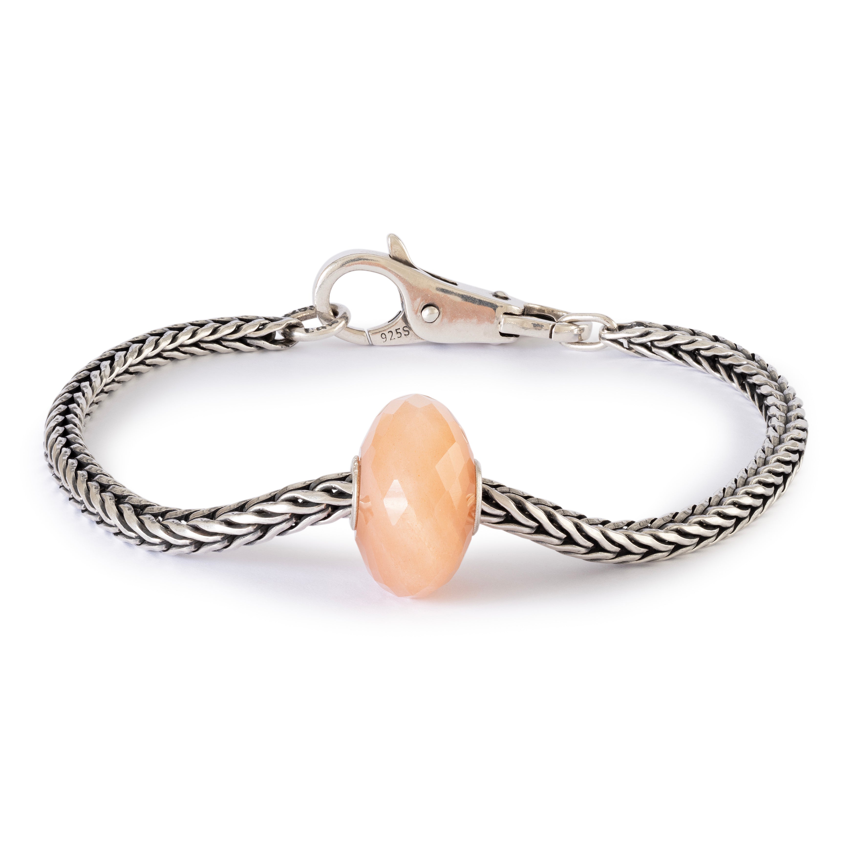 Trollbeads ブレスレット チャーム付き925刻印 シルバー【5125】 Feldspar Moonstone Silver Bracelet – Trollbeads