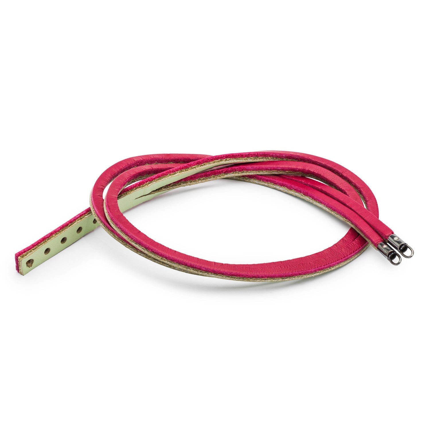 Double Leather Bracelet Cherry/Sage Green – Trollbeads