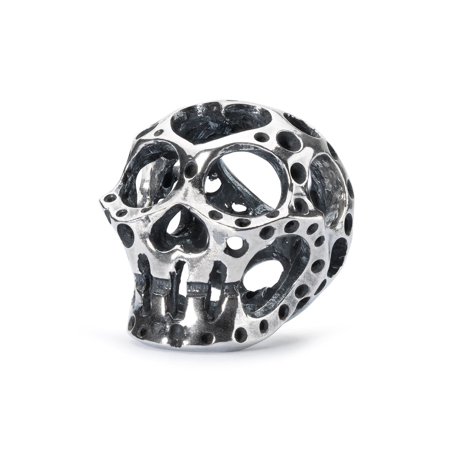 Skull Bead - Gray Plastic - (10 pack)