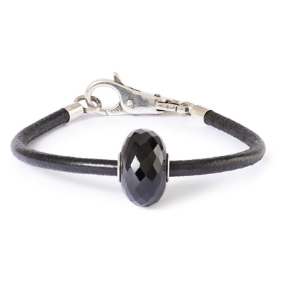 Black Onyx Leather Bracelet