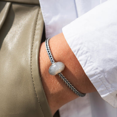 Grey Moonstone Silver Bracelet