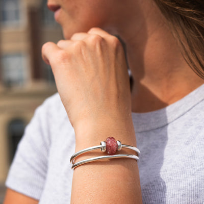 Strawberry Quartz Power Bangle