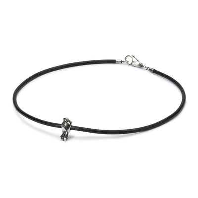 Lovebirds Black Leather Necklace