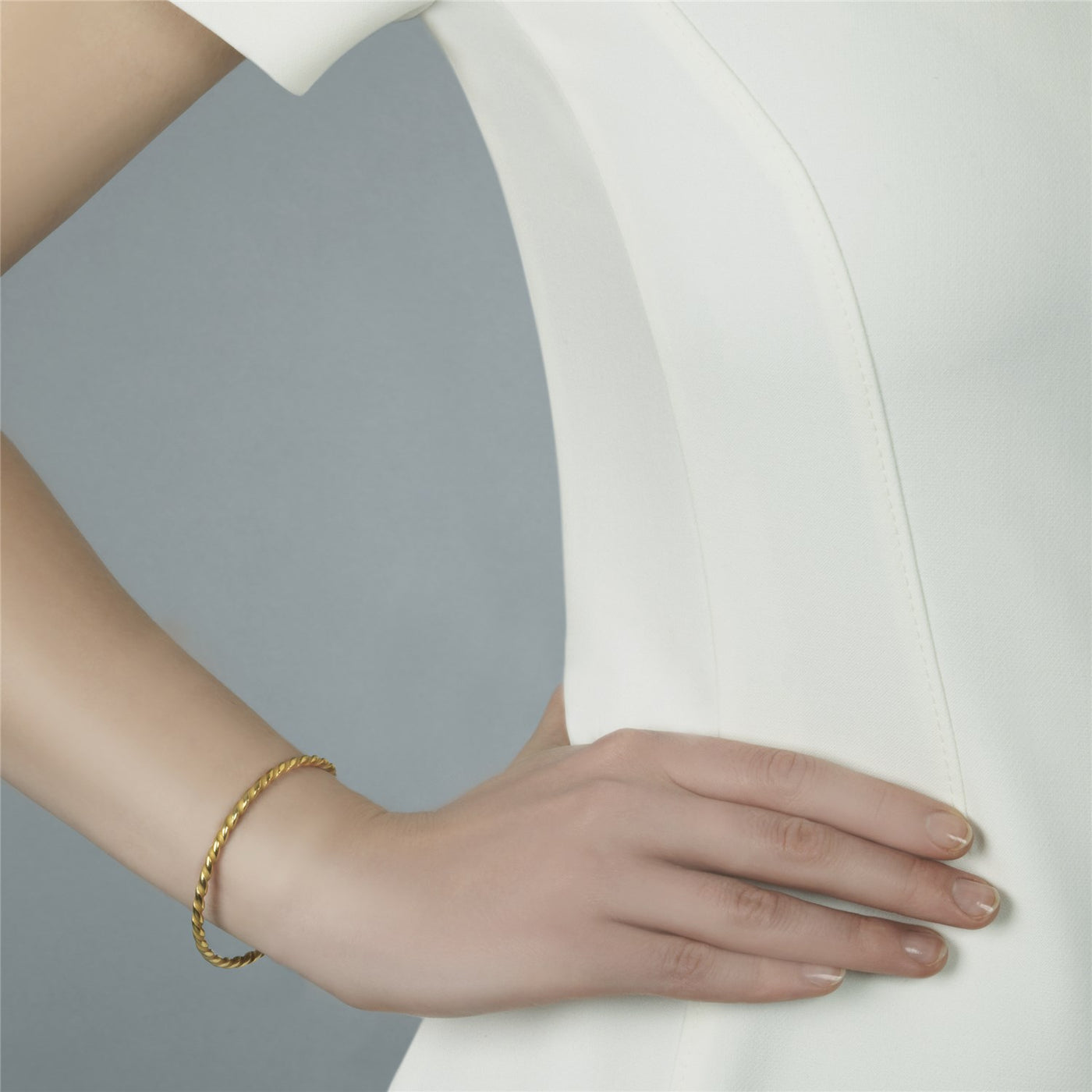 Twisted Gold Plated Bangle