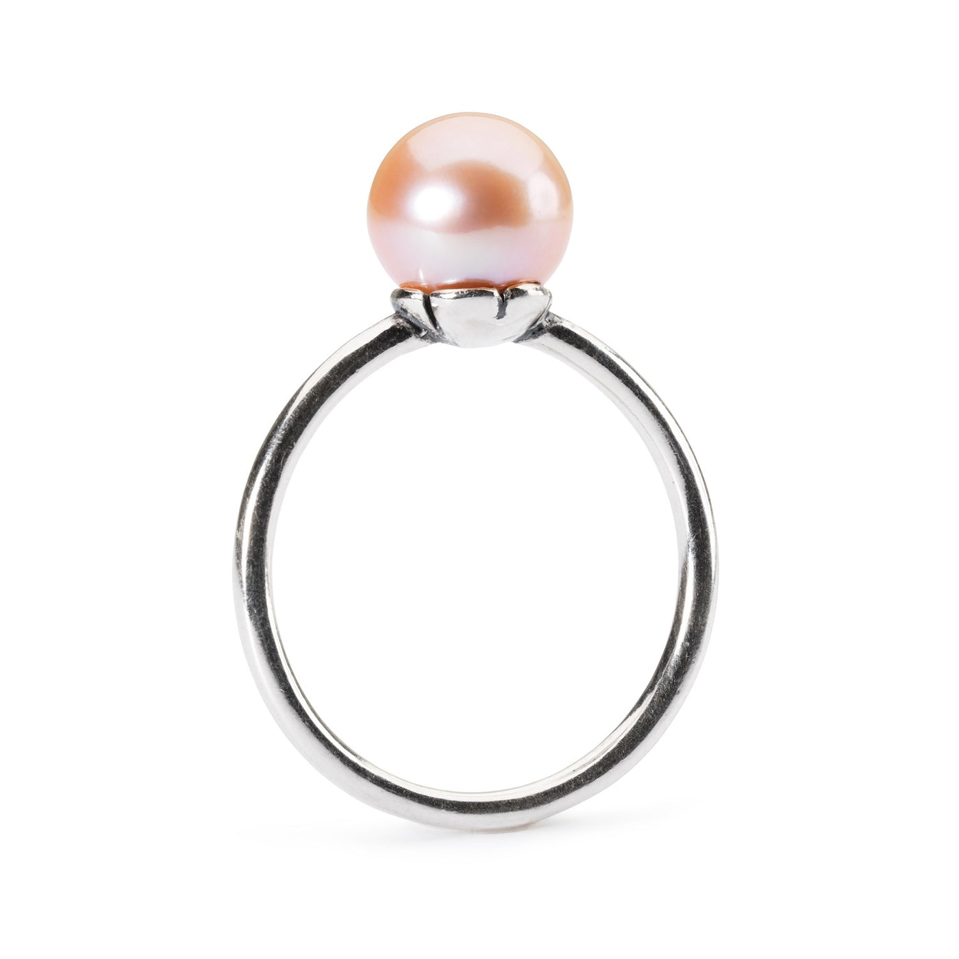 Freshwater Pearl Ring with Diamonds in Rose Gold | KLENOTA
