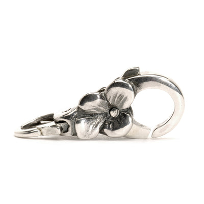 Sterling Silver Bracelet with Flower Lock